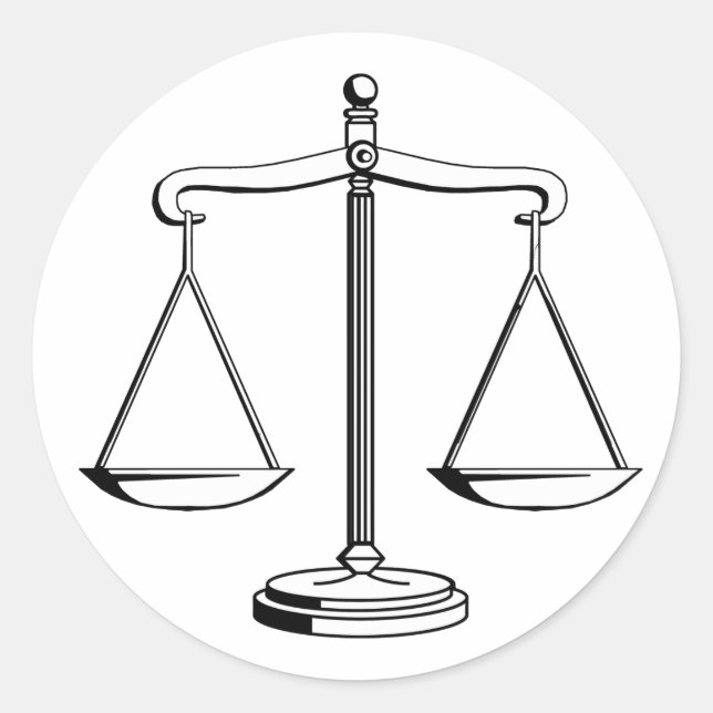 Scales of Justice - Law sticker (Front)