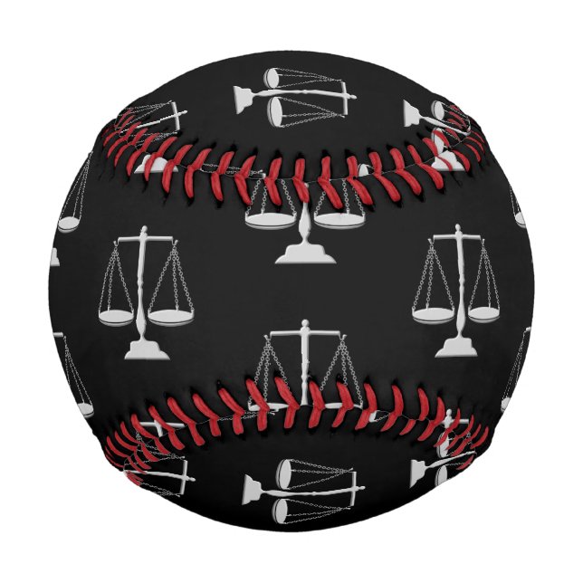 Scales of Justice Lawyer Judge Paralegal Baseball (Front)