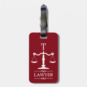 Scales of Justice Lawyer Luggage Tag