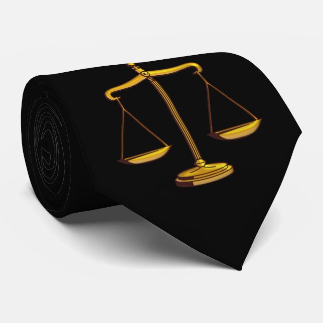 Scales of Justice | Lawyers Gifts Tie (Rolled)