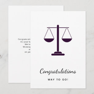 Scales of Justice Legal Law Symbol Graduation Card