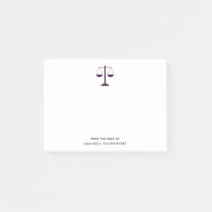 Scales of Justice Legal Services Symbol Post-it Notes