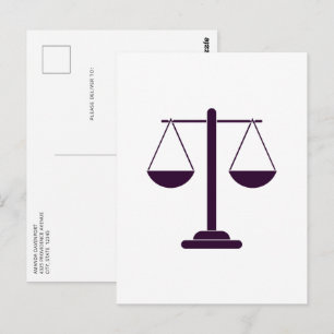  Scales of Justice Legal Services Symbol Postcard