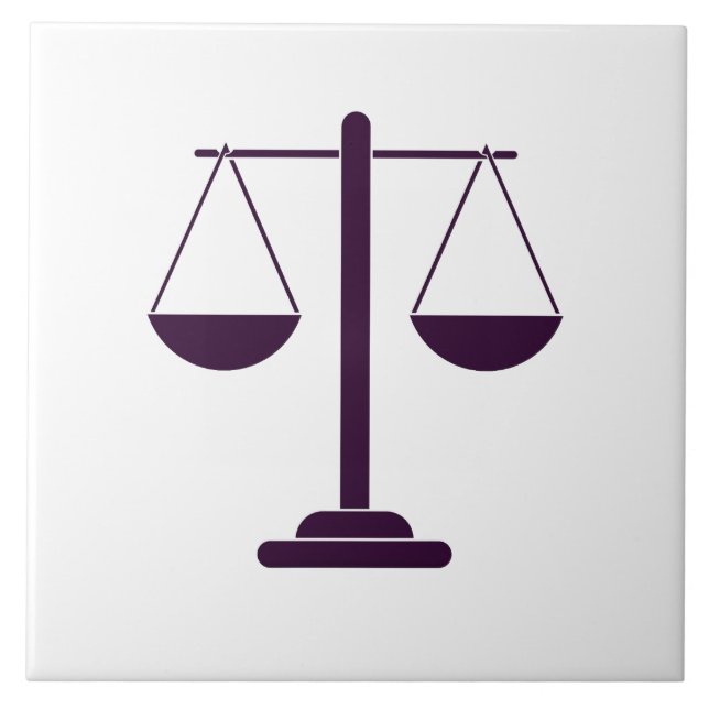 Scales of Justice Legal Services Symbol Tile (Front)