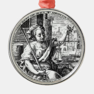 Scales of Justice Metal Tree Decoration