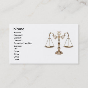 Scales of Justice - Ornate Business Card