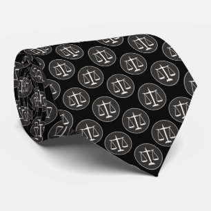 Scales of Justice pattern   Lawyer Tie