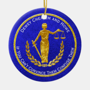 Scales of Justice Personalise Ceramic Tree Decoration