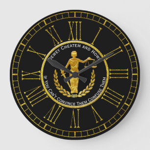 Scales of Justice Personalise Large Clock