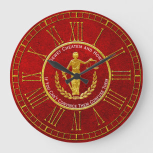 Scales of Justice Personalise Large Clock