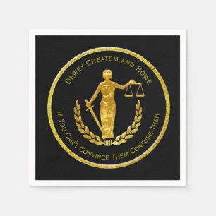 Scales of Justice Personalize Napkins 