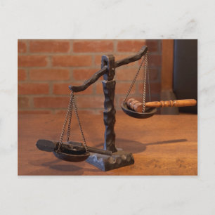 Scales Of Justice Postcard