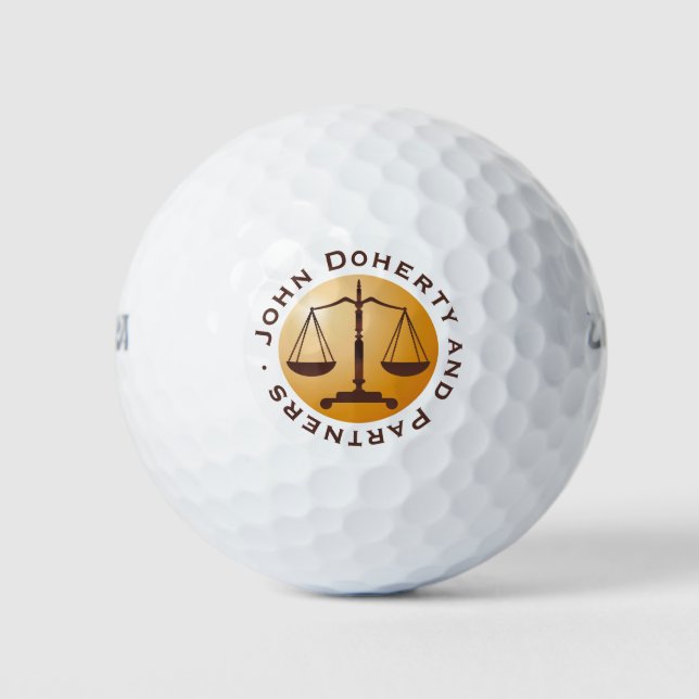 Scales of Justice | Professional Lawyer Golf Balls (Front)