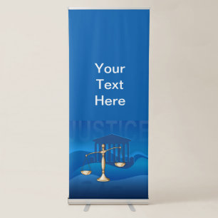 Scales of Justice Retractable Banner