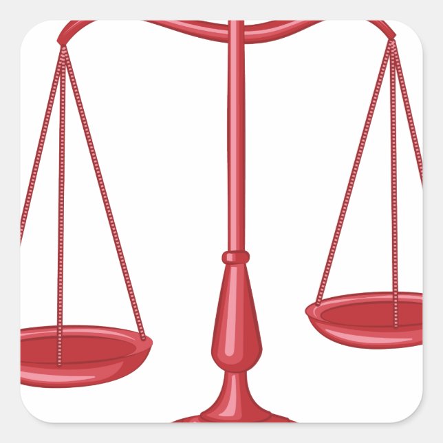 Scales Of Justice Square Sticker (Front)