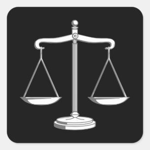Scales of Justice Square Sticker