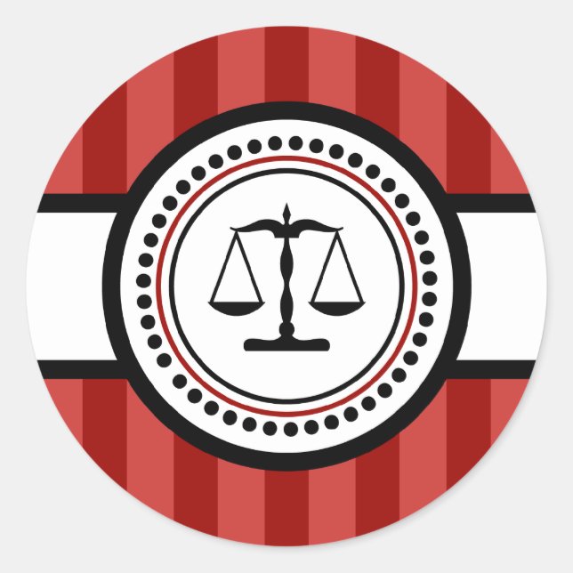 Scales Of Justice Stripes Label (Maroon) (Front)