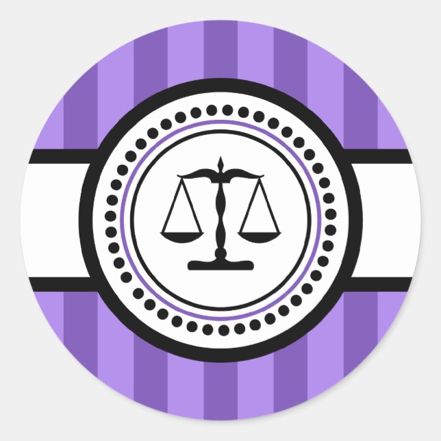 Scales Of Justice Stripes Label (Purple) (Front)