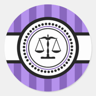 Scales Of Justice Stripes Label (Purple)