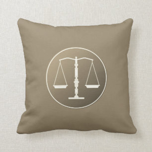 Scales of Justice Throw Pillow