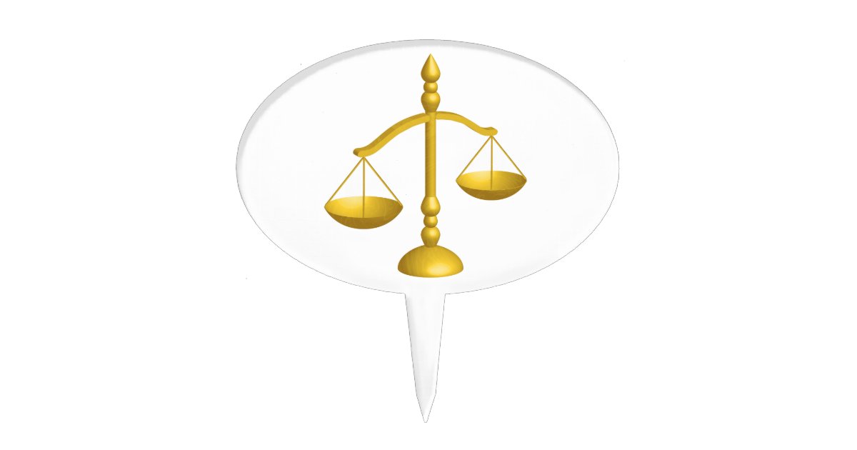 SCALES OF LAW AND JUSTICE CAKE TOPPERS | Zazzle.co.uk