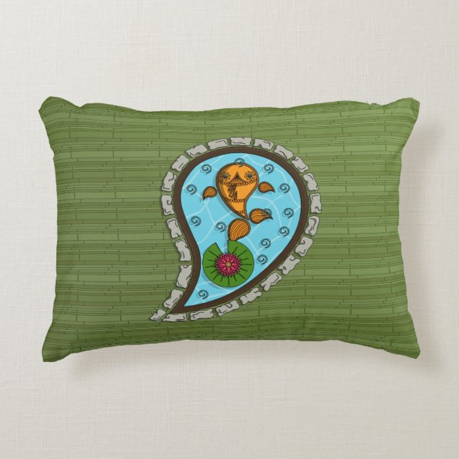 Scales the Goldfish Accent Pillow (Front)
