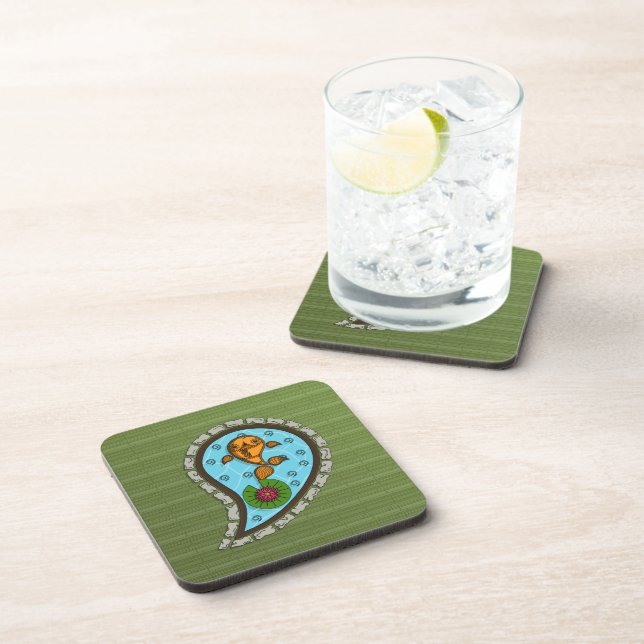 Scales the Goldfish Cork Coaster (Right Side)
