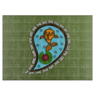 Scales the Goldfish Glass Cutting Board