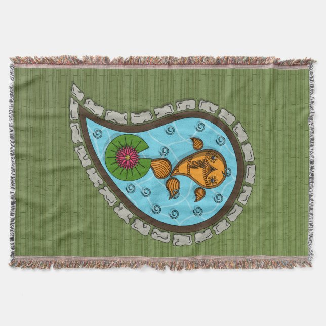 Scales the Goldfish Throw Blanket (Front)
