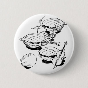 Scallop Band 6 Cm Round Badge