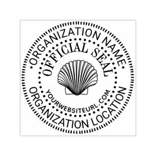 Scallop Generic Custom Official Seal Name Loc URL Self-inking Stamp