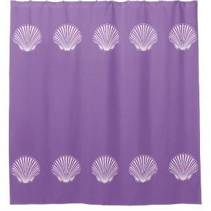 Scallop Seashell Design Shower Curtain