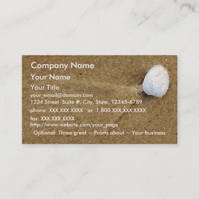 Scallop Shell - business card template (Front)