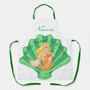 Scallop Shell Mermaid Thunder_Cove  Apron
