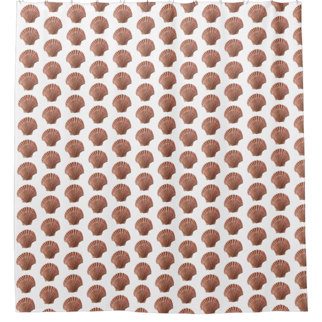 Scallop Shell Shower Curtain (Front)