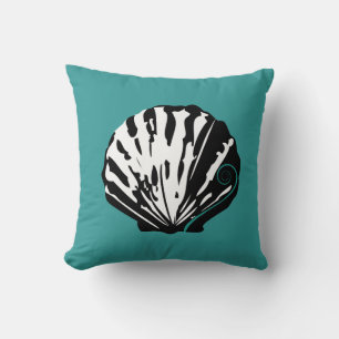 Scallop shell throw cushion