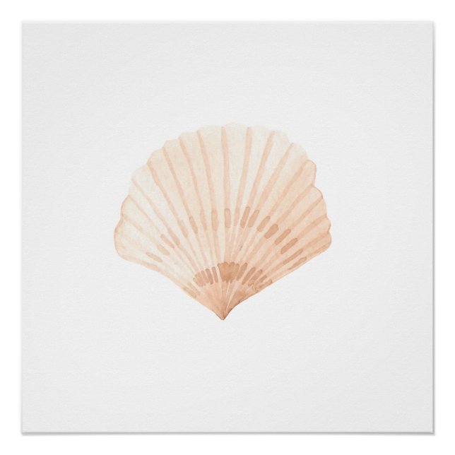 Scallop Shell Watercolor Print (Front)