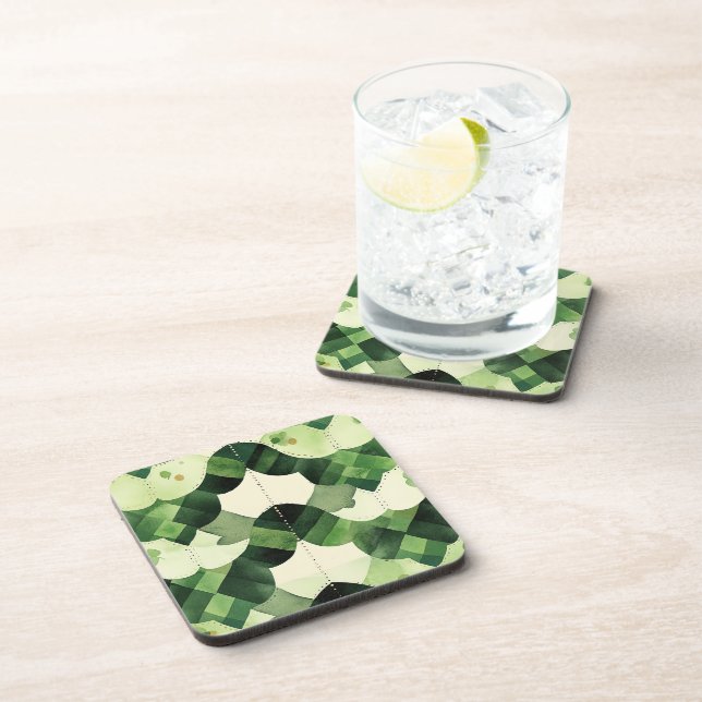 Scallop Watercolor Clover Coaster (Right Side)