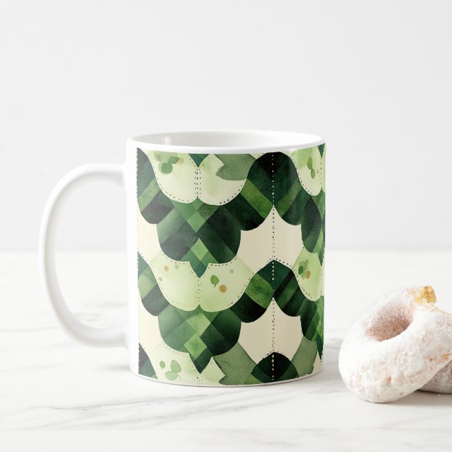 Scallop Watercolor Clover Coffee Mug (With Donut)