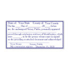 Scalloped Border Notary Public Acknowledgement