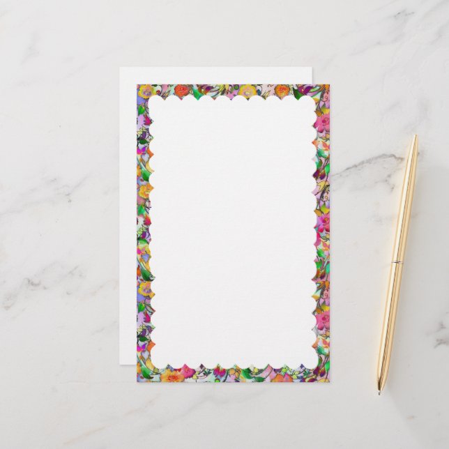 scalloped border stationery (Front/Back In Situ)