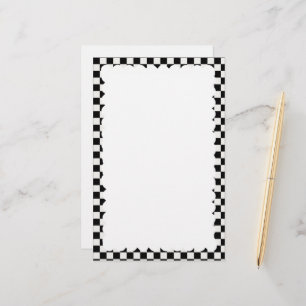 scalloped border stationery