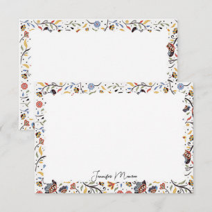 scalloped border stationery card
