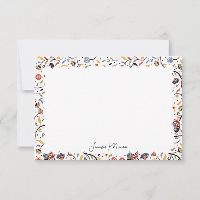 scalloped border stationery card (Front)