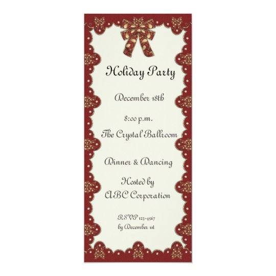 Scalloped Edge Holiday Invitation