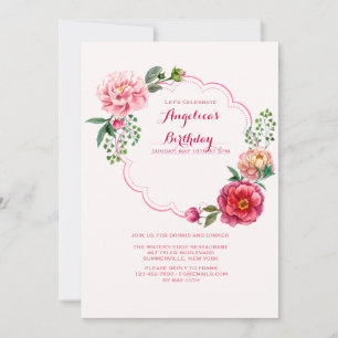 Scalloped Floral Invitation