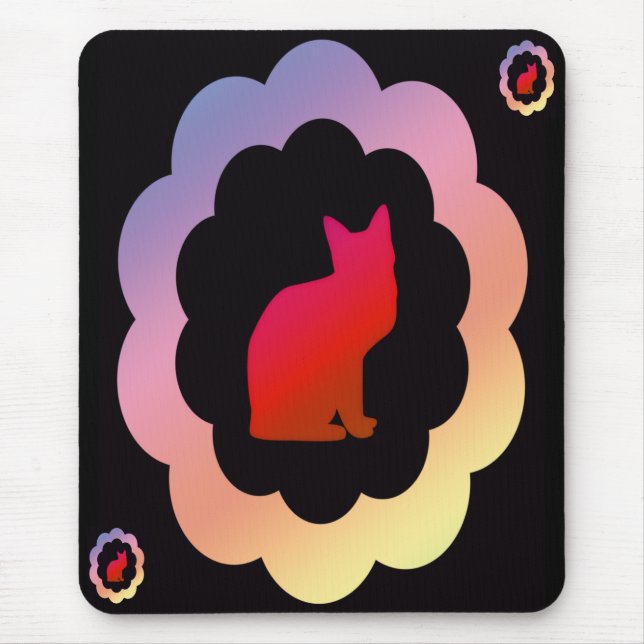 Scalloped Kitty - Mouse Mat (Front)