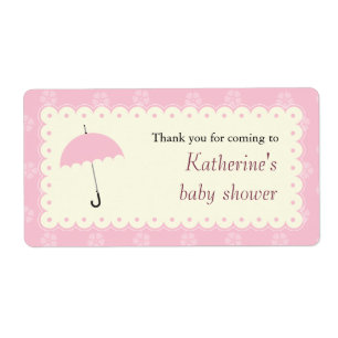 Scalloped Lace Baby Shower Label