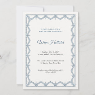 Scalloped Lambrequin Baby Shower Invitation