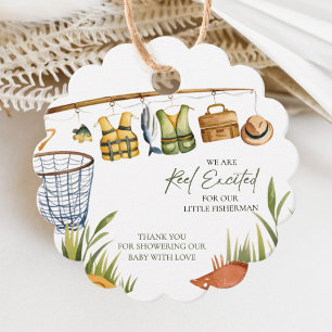 Scalloped Reel Exciting Baby Shower Thank You Favour Tags